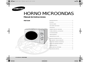 Manual de uso Samsung M1711N Microondas