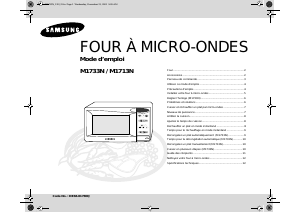 Manual Samsung M1713N Microwave