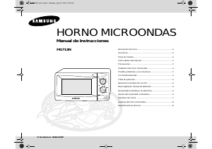Manual de uso Samsung M1713N Microondas