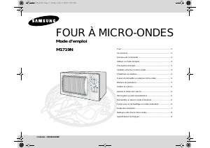 Mode d’emploi Samsung M1719N Micro-onde