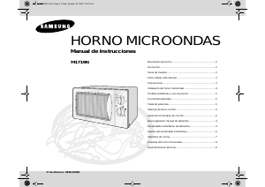 Manual de uso Samsung M1719N Microondas