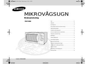 Käyttöohje Samsung M1719N Mikroaaltouuni
