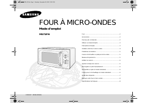 Mode d’emploi Samsung M171FN Micro-onde
