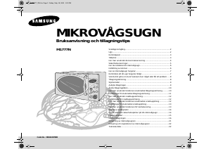 Bruksanvisning Samsung M1777N Mikrovågsugn