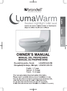 Manual de uso Brondell L60-EW LumaWarm Asiento de inodoro