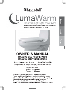 Manual Brondell L60-RW LumaWarm Toilet Seat