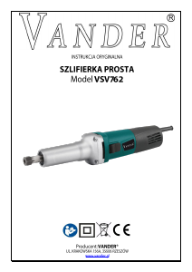 Instrukcja Vander VSV762 Szlifierka prosta