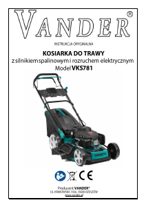 Instrukcja Vander VKS781 Kosiarka