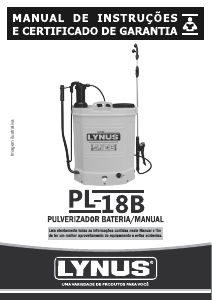 Manual Lynus PL-18B Pulverizador para jardim