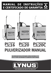 Manual Lynus PL-20 Pulverizador para jardim