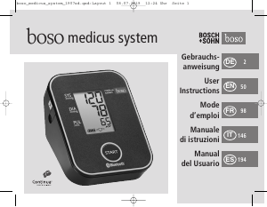 Manual de uso Boso Medicus System Tensiómetro