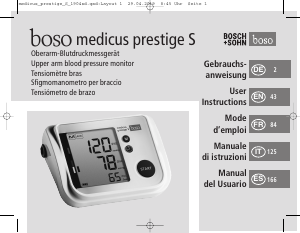 Mode d’emploi Boso Medicus Prestige S Tensiomètre