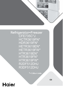 Manual Haier HETR3619ENPB Fridge-Freezer