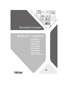 Mode d’emploi Haier HSR3918EIMP Réfrigérateur combiné