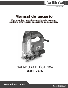 Manual de uso Elite JS651 Sierra de calar