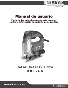 Manual de uso Elite JS750 Sierra de calar