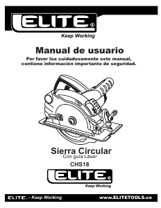 Manual de uso Elite CHS18 Sierra circular