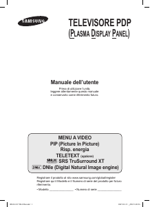 Manuale Samsung PS-42Q97HD Plasma televisore