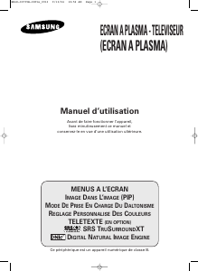 Mode d’emploi Samsung PS-42S4S Téléviseur plasma