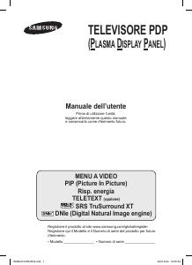 Manuale Samsung PS-50C62H Plasma televisore