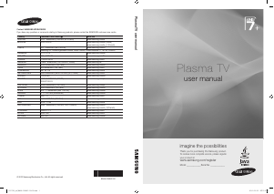 Manuale Samsung PS-50C77HD Plasma televisore