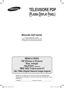 Manuale Samsung PS-50Q96HD Plasma televisore