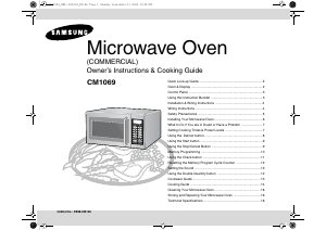 Manual Samsung CM1069 Microwave