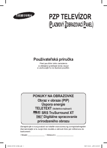 Návod Samsung PS-63P76FD Plazmový televízor