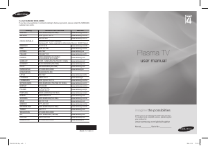 Manuál Samsung PS42A456P2D Plazmová televize