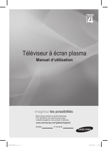Mode d’emploi Samsung PS42B430P2 Téléviseur plasma