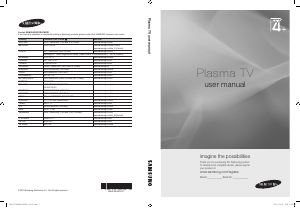 Rokasgrāmata Samsung PS42C430A1W Plazmas televizors