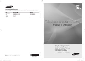Mode d’emploi Samsung PS42C450B1 Téléviseur plasma
