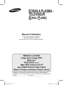 Mode d’emploi Samsung PS42C99HPX/HAC Téléviseur plasma