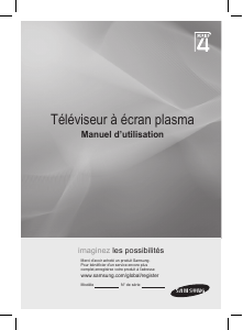 Mode d’emploi Samsung PS50B450B1 Téléviseur plasma