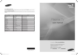 Manual de uso Samsung PS50B550T2R Televisor de plasma