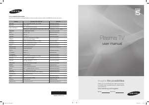 Rokasgrāmata Samsung PS50B551T3W Plazmas televizors