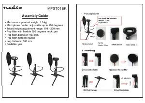 Manual Nedis MPST01BK Microphone