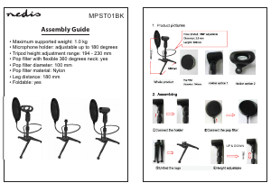 Handleiding Nedis MPST01BK Microfoon