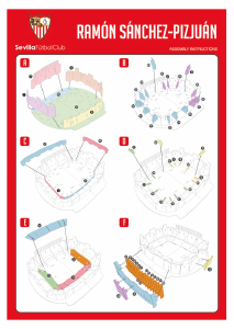 كتيب أحجية ثلاثية الأبعاد 3D Estadio Ramon Sanchez Pizjuan (Sevilla) Nanostad