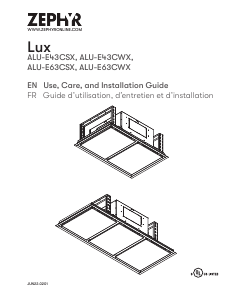 Handleiding Zephyr ALU-E43CSX Lux Afzuigkap