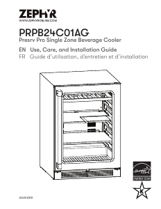 Manual Zephyr PRPB24C01AG Refrigerator