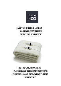 Manual Home & Co TT-1101XQF Electric Blanket