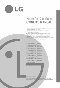 Manual LG LS-H126PBC0 Air Conditioner