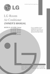 Manual LG AS-W126R1 Air Conditioner