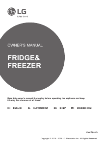 Manual LG GBB59SWJVB Fridge-Freezer