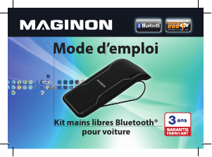 Mode d’emploi Maginon BHF-6 Kit mains-libres