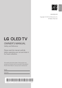 Manual LG OLED55G23LA OLED Television