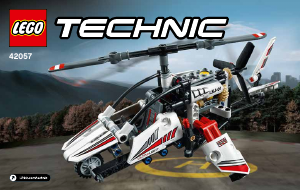 Käyttöohje Lego set 42057 Technic Ultrakevyt helikopteri