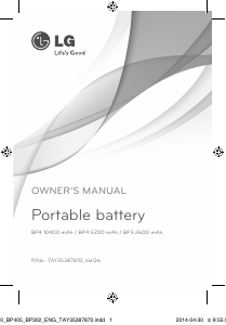 Manual LG BP410WB Portable Charger