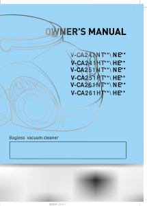 Manual LG V-CA251HTV Aspirator